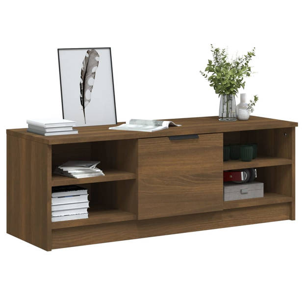 The Living Store Klassieke Tv-kast - 102 x 35.5 x 36.5 cm - Bruineiken