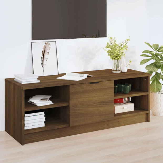 The Living Store Klassieke Tv-kast - 102 x 35.5 x 36.5 cm - Bruineiken