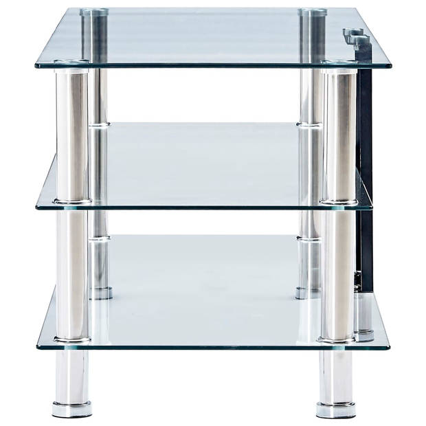 vidaXL Tv-meubel 150x40x40 cm gehard glas transparant