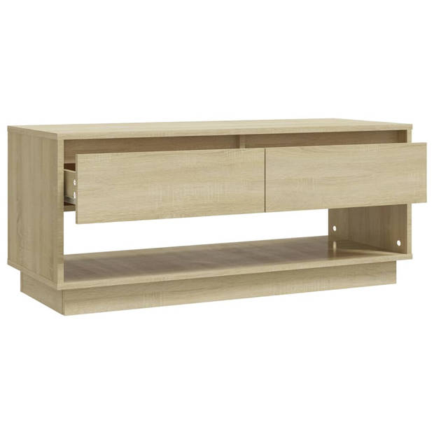 The Living Store Televisiemeubel - Sonoma Eiken - 102 x 41 x 44 cm - Stabiele constructie