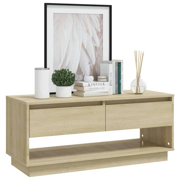 vidaXL Tv-meubel 102x41x44 cm bewerkt hout sonoma eikenkleurig