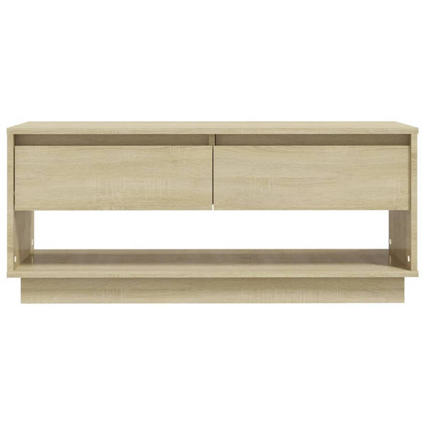 The Living Store Televisiemeubel - Sonoma Eiken - 102 x 41 x 44 cm - Stabiele constructie