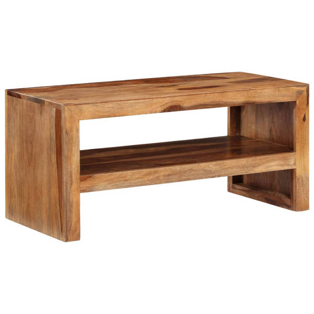 The Living Store Sheesham Bijzettafel - 90x42x42 cm - Massief hout