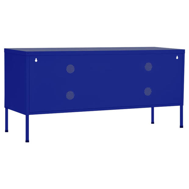 vidaXL Tv-meubel 105x35x50 cm staal marineblauw