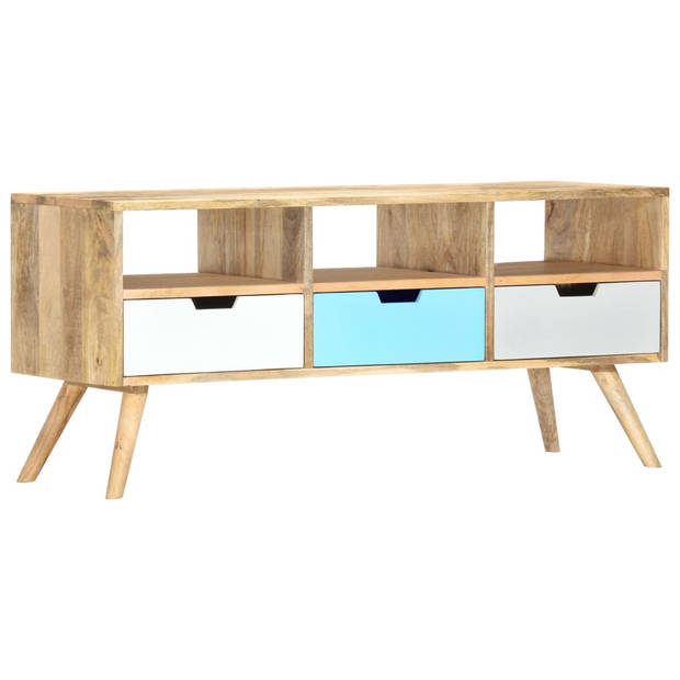 vidaXL Tv-meubel 110x35x48 cm massief mangohout