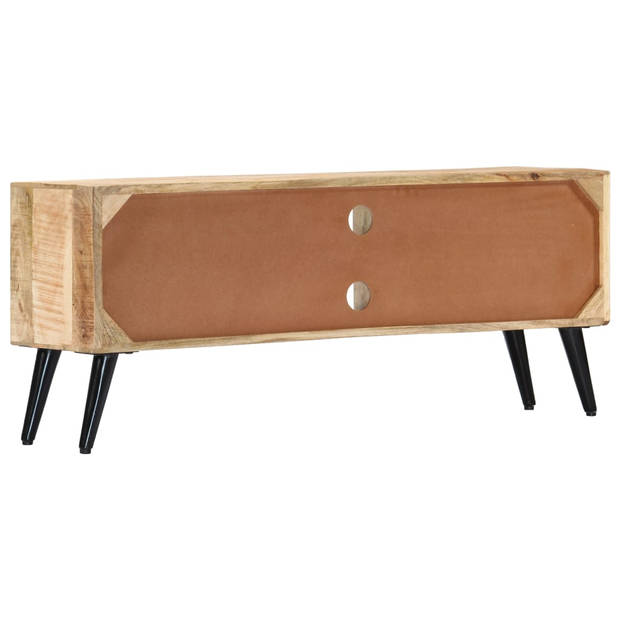 The Living Store Vintage TV-meubel - Massief mangohout - 115 x 30 x 47 cm - Retro-stijl