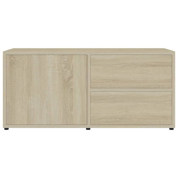 vidaXL Tv-meubel 80x34x36 cm bewerkt hout sonoma eikenkleurig