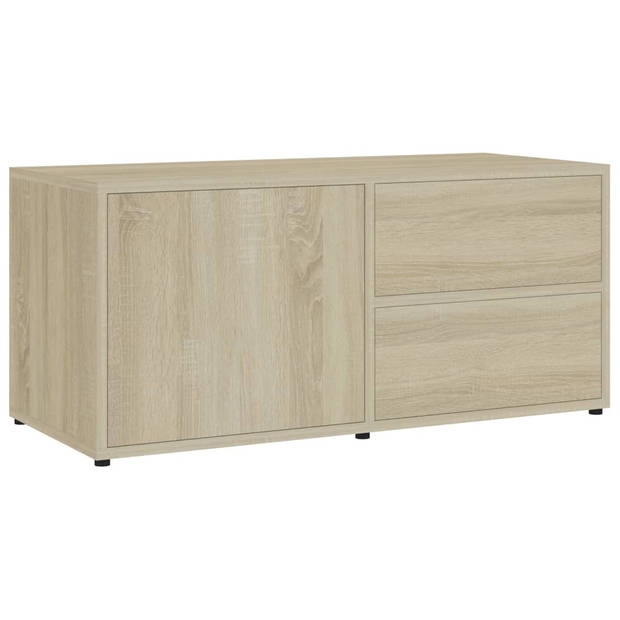 The Living Store TV-meubel Classic - 80 x 34 x 36 cm - Sonoma eiken spaanplaat