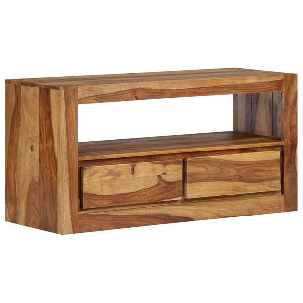 The Living Store TV-meubel Sheeshamhout - 80 x 30 x 40 cm - Met opbergruimte