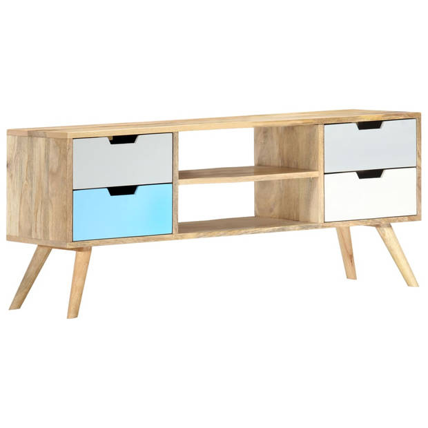 vidaXL Tv-meubel 110x35x48 cm massief mangohout