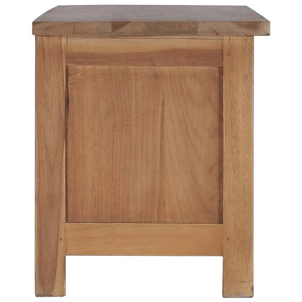 The Living Store TV-meubel Massief Teakhout - Dressoir 90x30x35 cm - Handgemaakt - Natuurlijke afwerking