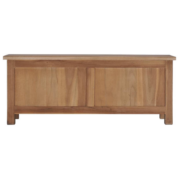 The Living Store TV-meubel Massief Teakhout - Dressoir 90x30x35 cm - Handgemaakt - Natuurlijke afwerking