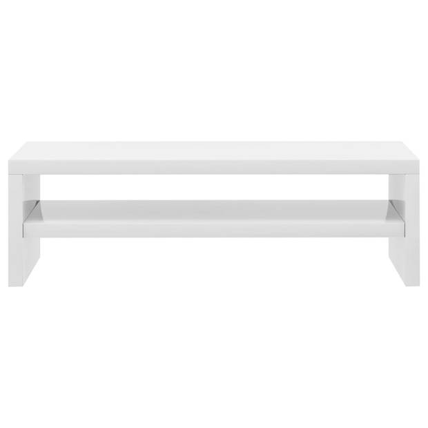 The Living Store Monitorstandaard - Spaanplaat - 42 x 24 x 13 cm - Hoogglans wit