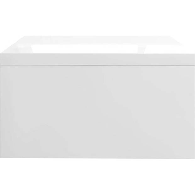 The Living Store Monitorstandaard - Spaanplaat - 42 x 24 x 13 cm - Hoogglans wit