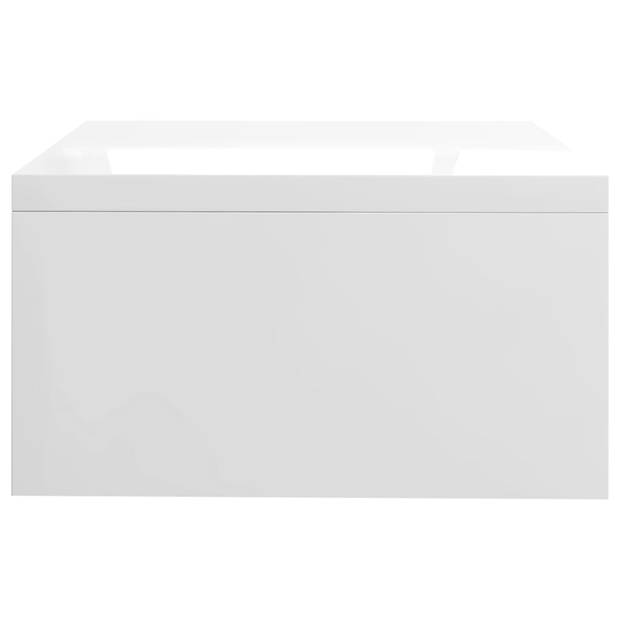 The Living Store Monitorstandaard - Spaanplaat - 42 x 24 x 13 cm - Hoogglans wit