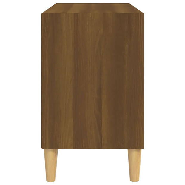 vidaXL Tv-meubel met houten poten 69,5x30x50 cm bruin eikenkleur