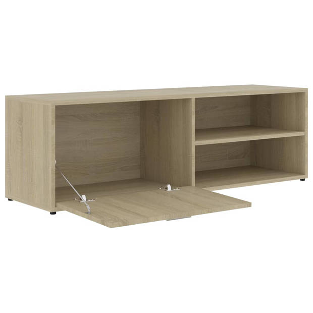 The Living Store TV-kast - Sonoma eiken - 120 x 34 x 37 cm - met deur en 2 vakken