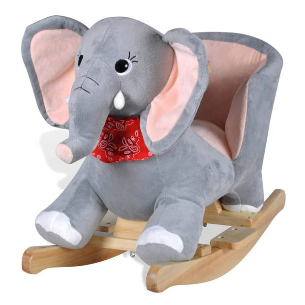 The Living Store Schommelstoel Olifant - Baby - 60 x 32 x 54 cm