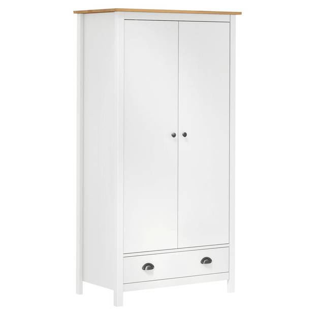 The Living Store Hill Linnenkast - 89 x 50 x 170 cm - Massief grenenhout