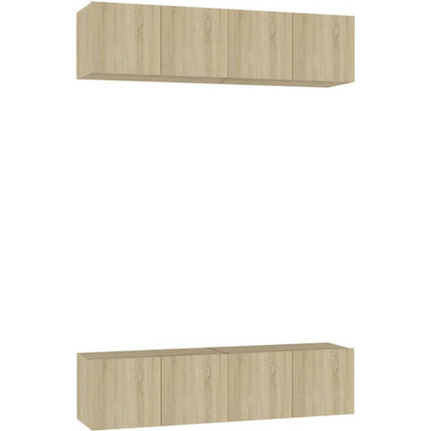 The Living Store Televisiekast Trendy - 60 x 30 x 30 cm - Sonoma Eiken - Spaanplaat