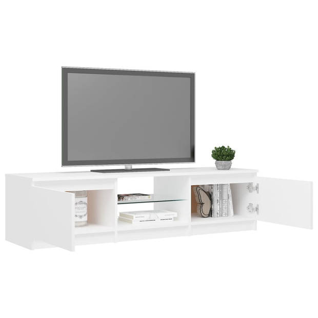 The Living Store Tv-meubel The Living Store Hifi-kast - 140 x 40 x 35.5 cm - Met RGB LED-verlichting