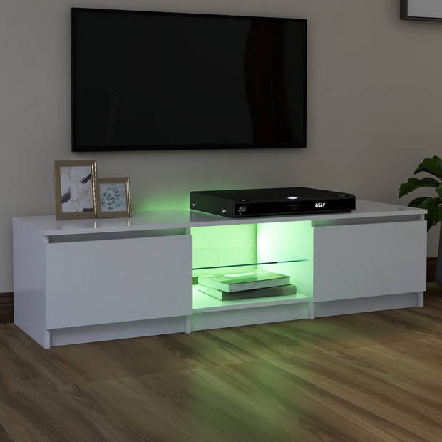 The Living Store Tv-meubel The Living Store Hifi-kast - 140 x 40 x 35.5 cm - Met RGB LED-verlichting