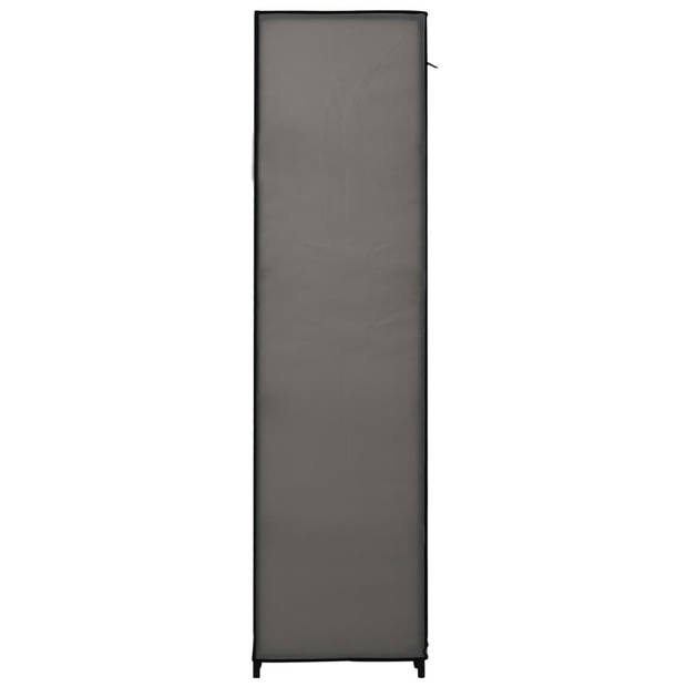 The Living Store Opvouwbare Klerenkast - Grijs - 110 x 45 x 175 cm - Ruimtebesparend - Stalen Buizen