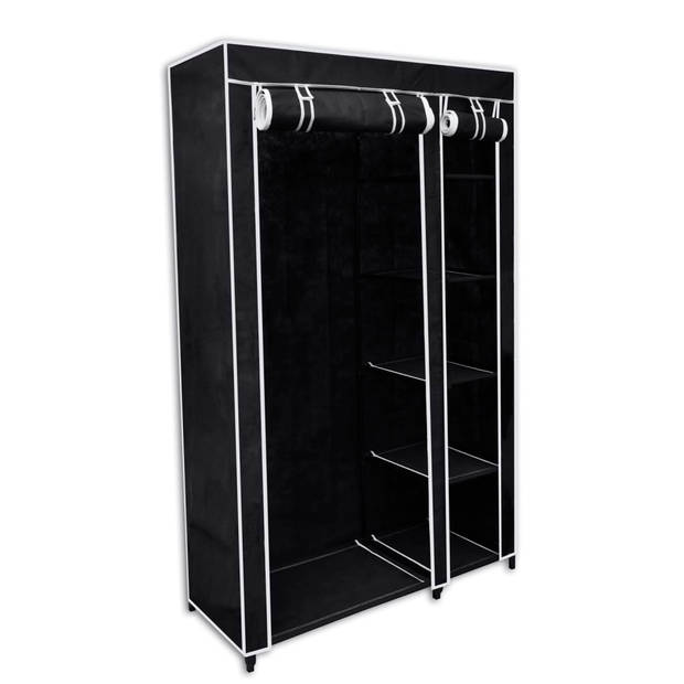 The Living Store Opvouwbare Kledingkast - XL - Zwart - 110x45x175cm