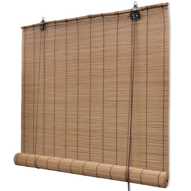 The Living Store Bamboe Rolgordijn - 120 x 160 cm - Bruin - Privacy en Lichtfilterend