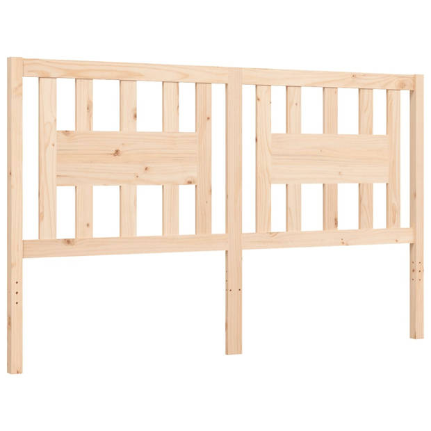 vidaXL Bedframe met hoofdbord massief hout