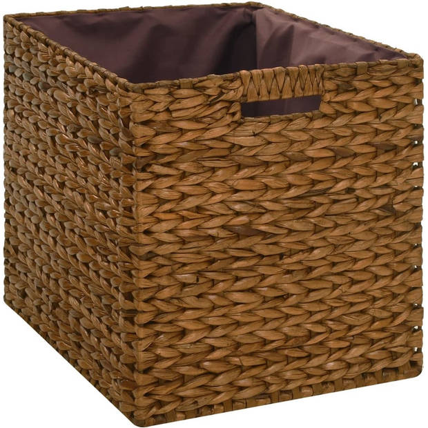 The Living Store Bank Zeegras met Manden - 71 x 40 x 42 cm - Rustiek en Natuurlijk