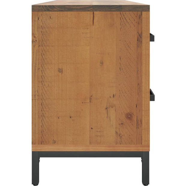 The Living Store Opbergbank - Vintage - Hout - 110 x 30 x 45 cm