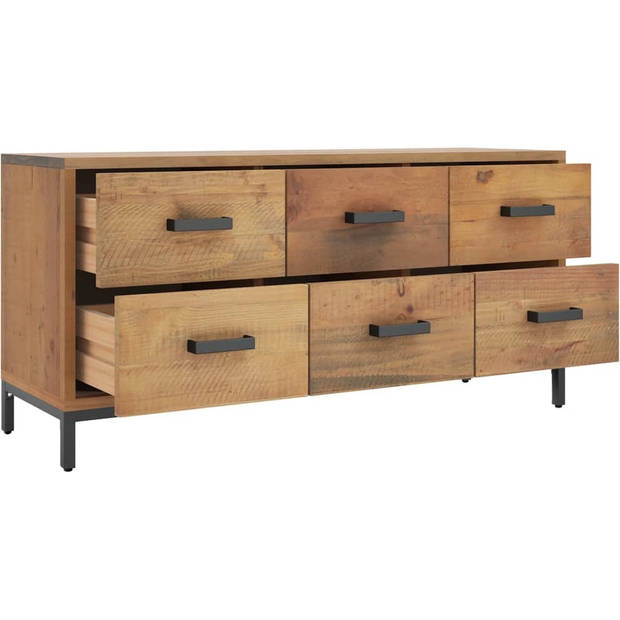 The Living Store Opbergbank - Vintage - Hout - 110 x 30 x 45 cm