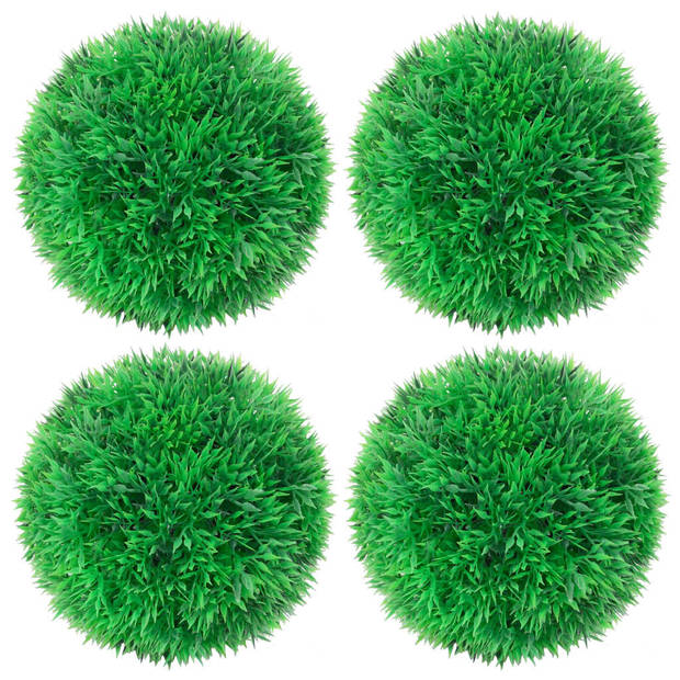 The Living Store Kunstbuxusbollen 4 stuks - 12 cm - groen