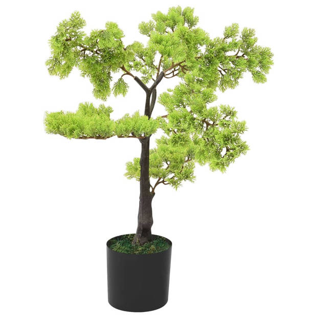 The Living Store Cipres Bonsai Kunstplant - 60cm - Gedetailleerde bladeren - Realistische uitstraling