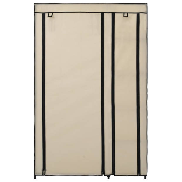 vidaXL Kledingkast opvouwbaar 110x45x175 cm stof crème