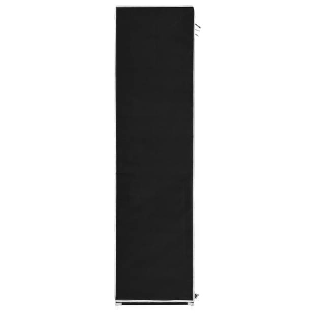The Living Store Opvouwbare Kast - 150 x 45 x 175 cm (B x D x H) - Zwart - Nonwoven stof