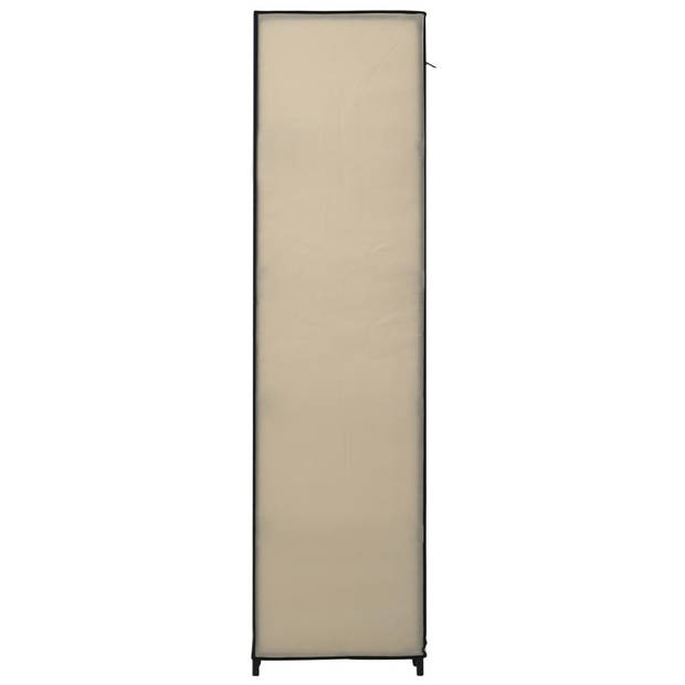 The Living Store Opvouwbare Klerenkast - Crème - 110 x 45 x 175 cm - Ruimtebesparend en Makkelijk te Monteren