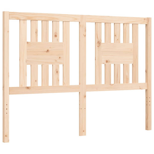 vidaXL Bedframe met hoofdbord massief hout