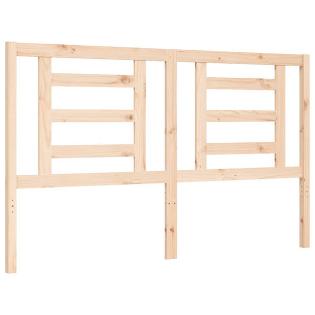 vidaXL Bedframe met hoofdbord massief hout