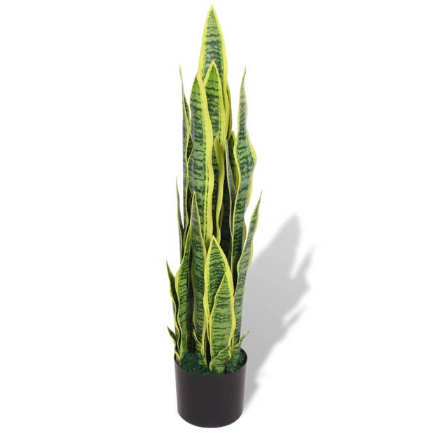 The Living Store Sanseveria Kunstplant - 90 cm - Levensecht - 30 bladeren - Groen