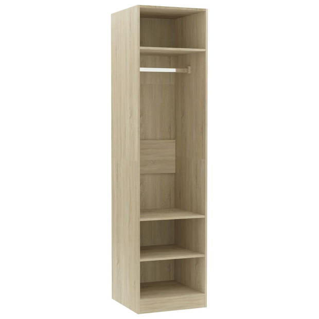 The Living Store Kledingkast Compact - 50 x 50 x 200 cm - Sonoma Eiken