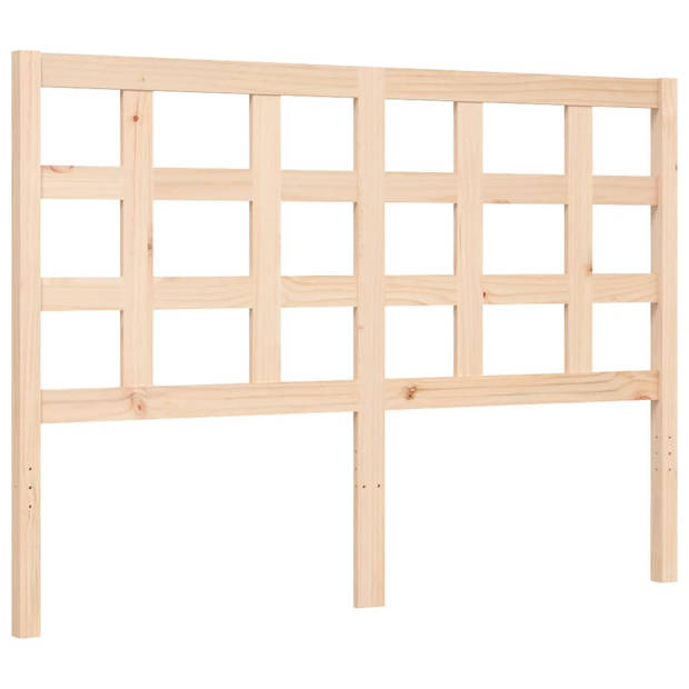 vidaXL Bedframe met hoofdbord massief hout 140x200 cm