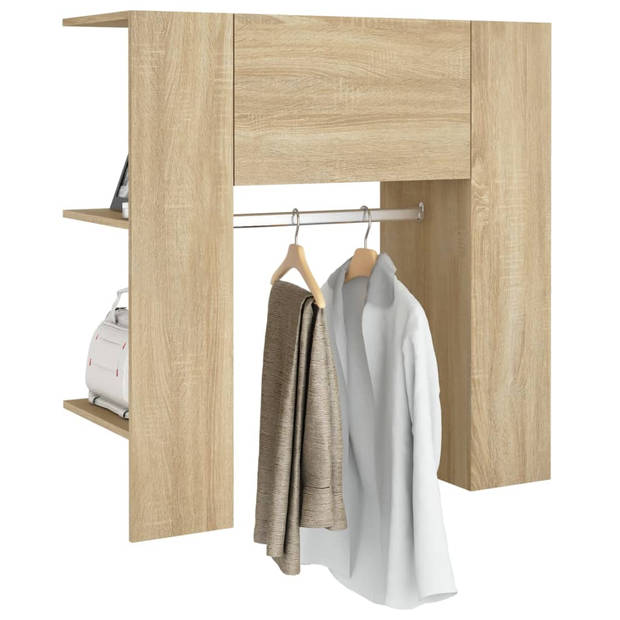 The Living Store Gangkast Klassiek - 97.5 x 37 x 99 cm - Sonoma Eiken