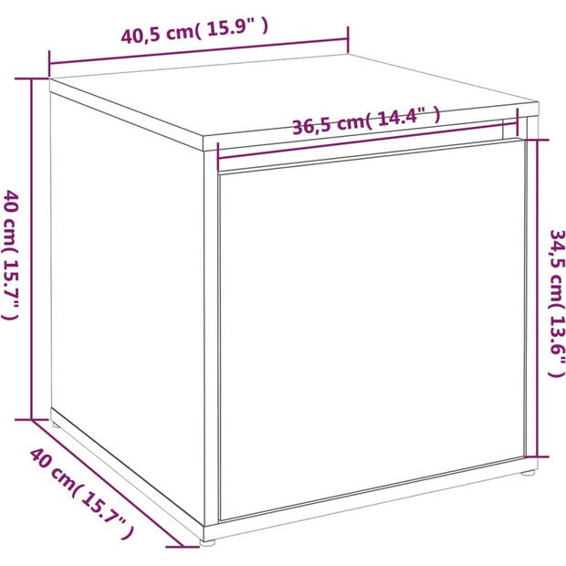 The Living Store Gangkastenset - Hoogglans wit - 80 x 30.5 x 40 cm - Bewerkt hout en acryl