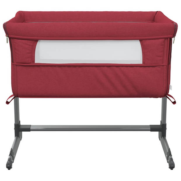 vidaXL Babybox met matras linnen rood