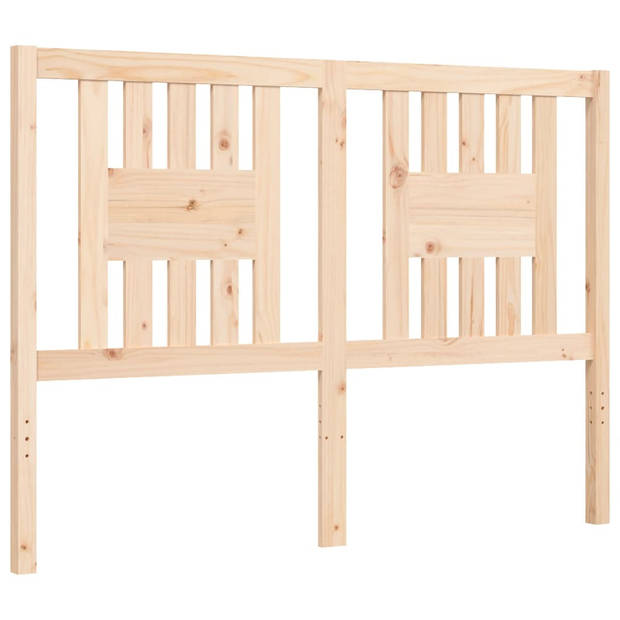 vidaXL Bedframe met hoofdbord massief hout 120x200 cm