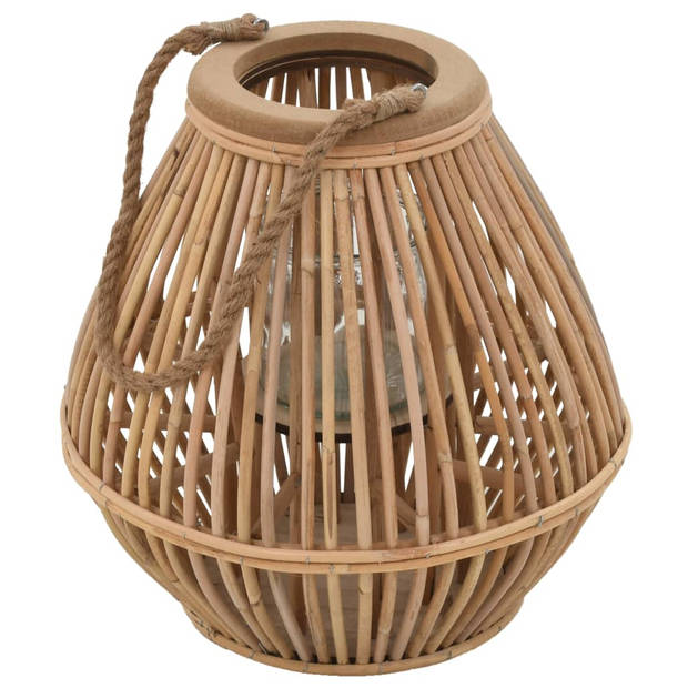 vidaXL Lantaarnhouder hangend wicker naturel