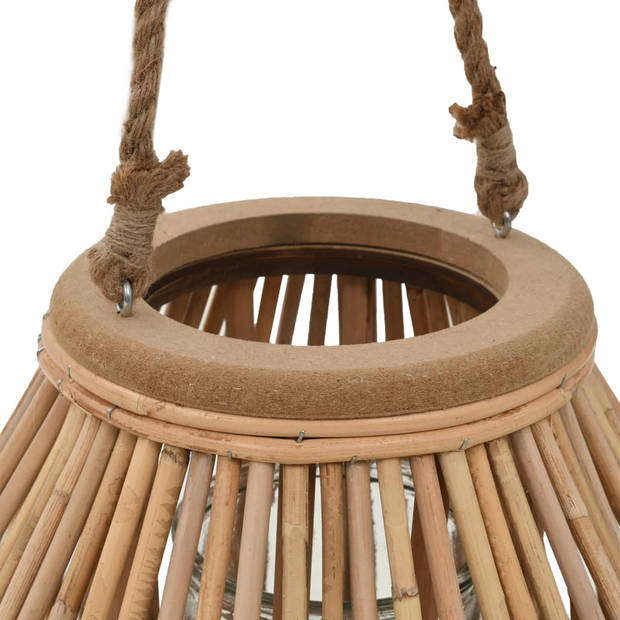 vidaXL Lantaarnhouder hangend wicker naturel