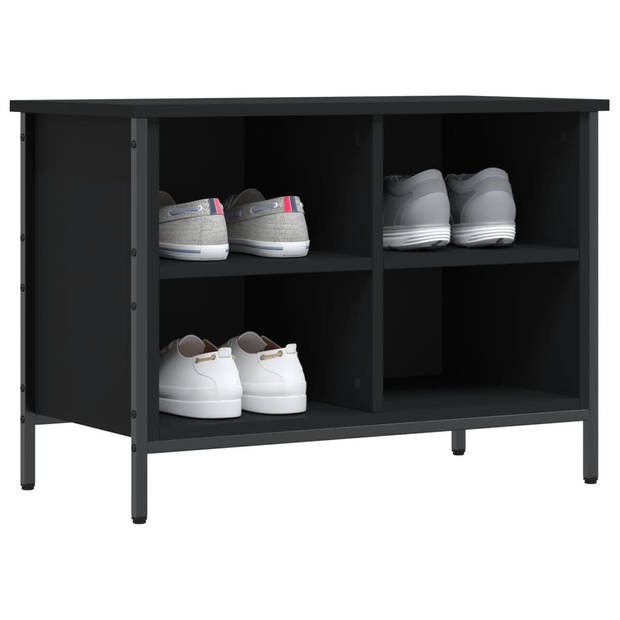 The Living Store Schoenenkast - Zwart - 69 x 35 x 50 cm (B x D x H)